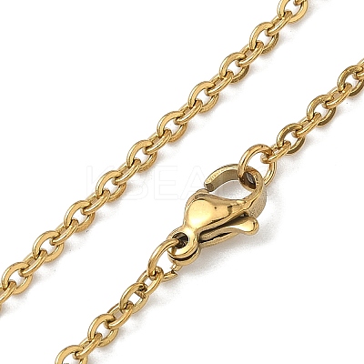 304 Stainless Steel Cable Chain Necklaces STAS-O037-101G-1