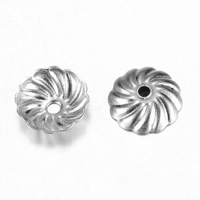 304 Stainless Steel Bead Caps STAS-G075-10-1