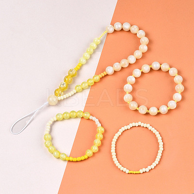 DIY 18 Style Resin & Acrylic Beads Jewelry Making Finding Kit DIY-NB0012-04G-1