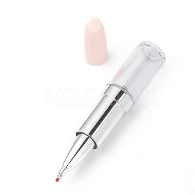 Lipstick Shape Empty Tube Black Ink Ballpoint Pens DIY-H123-A04-1