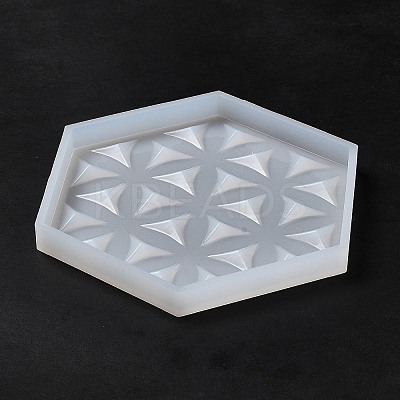 DIY Life of Flower Textured Cup Mat Silicone Molds LS-SIMO-H009-05G-1