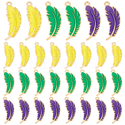 30Pcs 3 Colors Alloy Enamel Pendants ENAM-PH0013-17-1