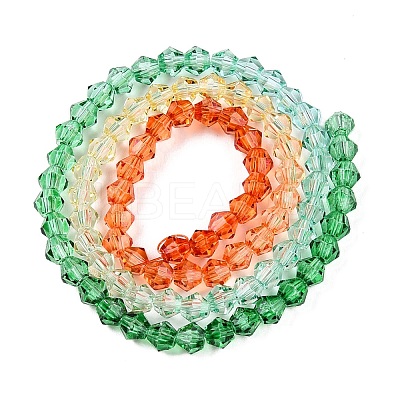 Gradient Color Baking Paint Glass Bead Strands X1-DGLA-A039-T4mm-A013-1