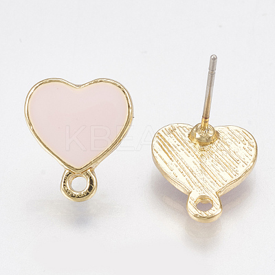 Alloy Stud Earring Findings ENAM-S116-24C-1