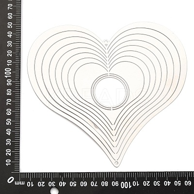 Heart 201 Stainless Steel Connector Charms/Links STAS-D386-03P-1