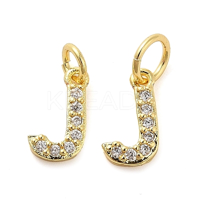 Brass Micro Pave Cubic Zirconia Pendants KK-M273-02G-J-1