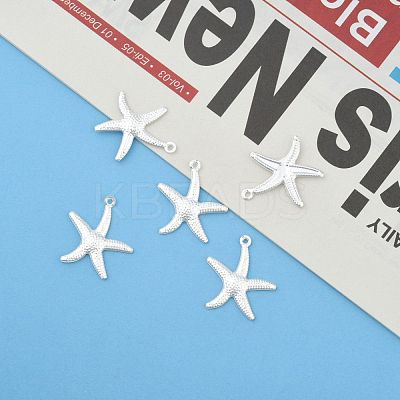 Starfish/Sea Stars Brass Pendants KK-L134-11S-1