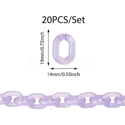 20Pcs Transparent Acrylic Quick Link Connectors OACR-TADJ0001-03E-1