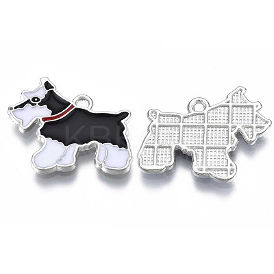 Rack Plating Alloy Enamel Pendants PALLOY-T075-159B-1