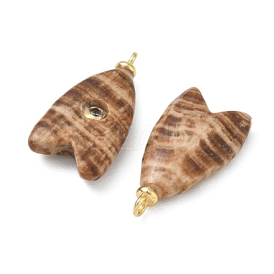 Brass & Natural Gemstone & Cubic Zirconia Pendants GG-CBAD360-20G-02-1