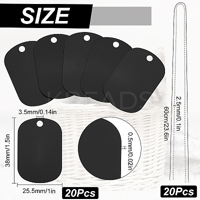 DIY Stamping Blank Tag Necklace Making Kit DIY-SC0020-84-1