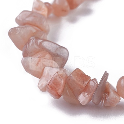 Natural Sunstone Beads Stretch Bracelets BJEW-JB04152-01-1