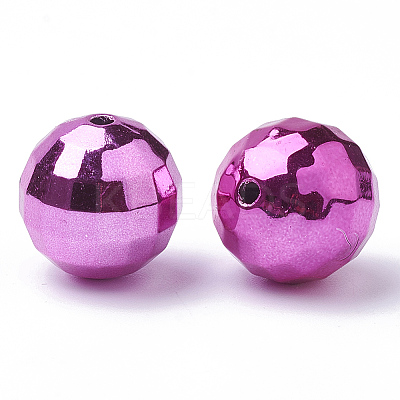 Color Plated Acrylic Beads X-PACR-R241-02E-1