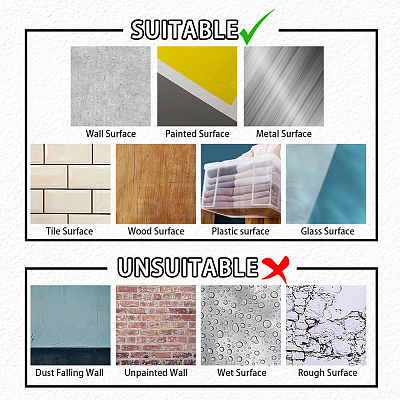Translucent PVC Self Adhesive Wall Stickers STIC-WH0015-301-1