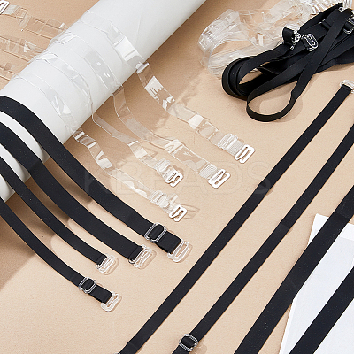 20 Pairs 4 Styles Silicone & TPU Adjustable Bra Straps FIND-FH0016-75-1