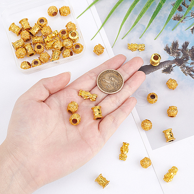 42Pcs 4 Styles Alloy Beads FIND-NB0001-91-1