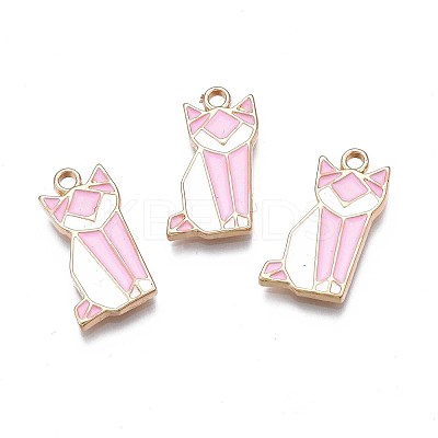 Rack Plating Alloy Enamel Pendants ENAM-S122-93-1