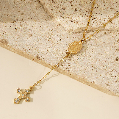Vintage 306 Stainless Steel Crystal Rhinestone Rosary Bead Necklaces BS0386-1
