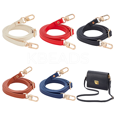 5Pcs 5 Colors PU Imitation Leather Adjustable Bag Straps FIND-WR0009-78B-1