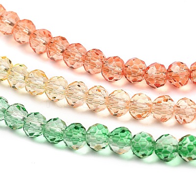 Transparent Painted Glass Beads Strands X-DGLA-A034-T3mm-A04-1