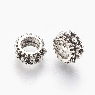 Tibetan Style Alloy European Beads LS-X-MPDL-7610-AS-NR-1