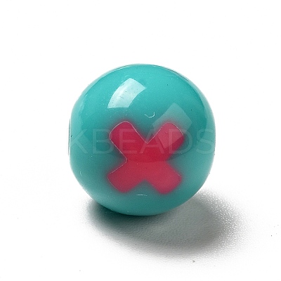 Two Tone Opaque Acrylic Beads LS-SACR-K003-02B-1