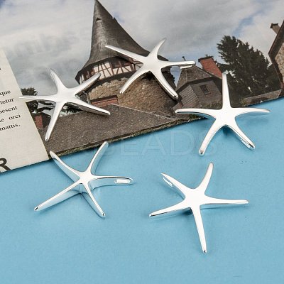 Brass Starfish/Sea Stars Pendants KK-BB11654-1