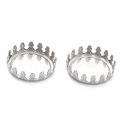 Non-Tarnish 304 Stainless Steel Cabochon Settings STAS-Y001-06A-P-1