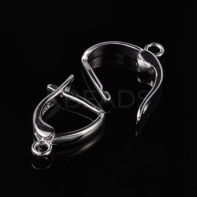 Anti-Tarnish Rhodium Plated 925 Sterling Silver Leverback Earrings STER-K168-003P-1