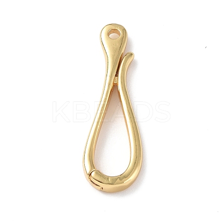 Rack Plating Brass Hook Clasps LS-KK-E073-01G-1