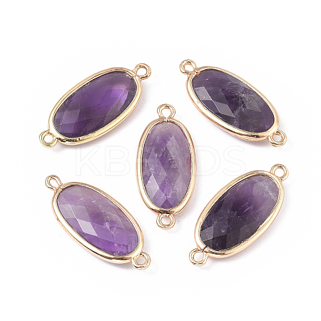 Natural Amethyst Links connectors G-E526-27B-1