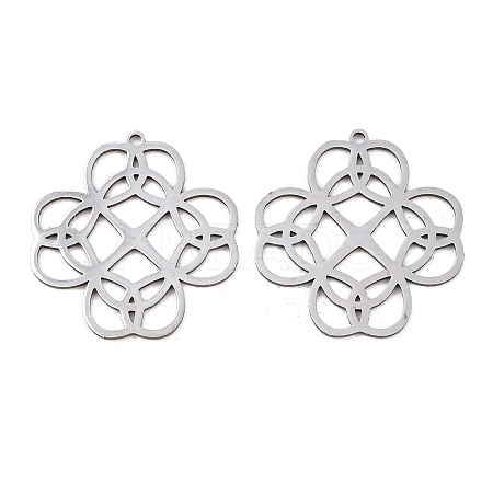 Hollow 201 Stainless Steel Pendants STAS-I364-17P-1