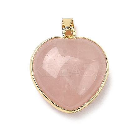 Natural Rose Quartz Pendants G-B149-10G-06-1