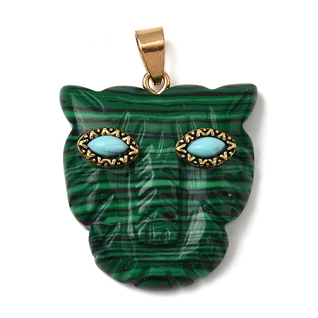 Synthetic Malachite & Synthetic Turquoise Pendants G-Z090-02G-08-1