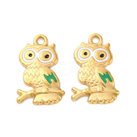 304 Stainless Steel Enamel Pendants STAS-B085-23G-1