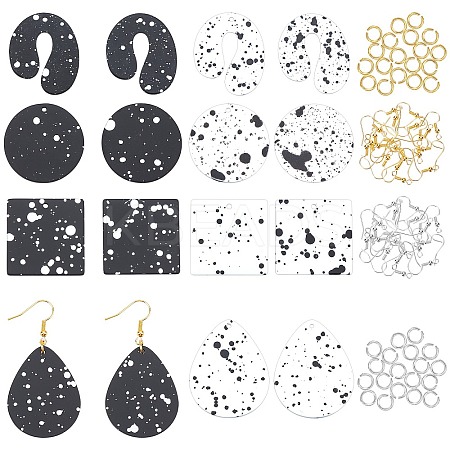 Big Dangle Earrings DIY Making Kit DIY-OC0007-94-1