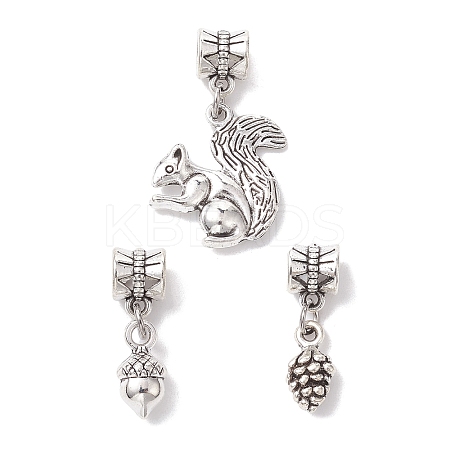 3Pcs 3 Styles Tibetan Style Alloy Pendants PALLOY-JF02592-1