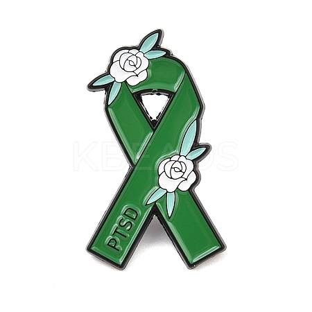 PTSD Awareness Ribbon Enamel Pins JEWB-C048-03D-EB-1