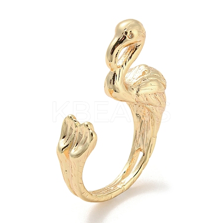 Brass Open Cuff Finger Rings RJEW-K254-08G-1