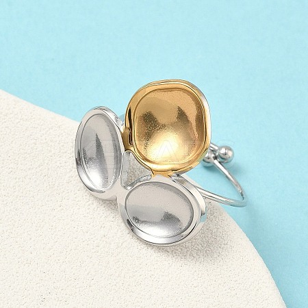 304 Stainless Steel Cuff Rings LS-RJEW-D338-03C-GP-1