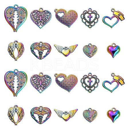 20Pcs 10 Styles Plated Alloy Pendants PALLOY-CJ0002-17-1
