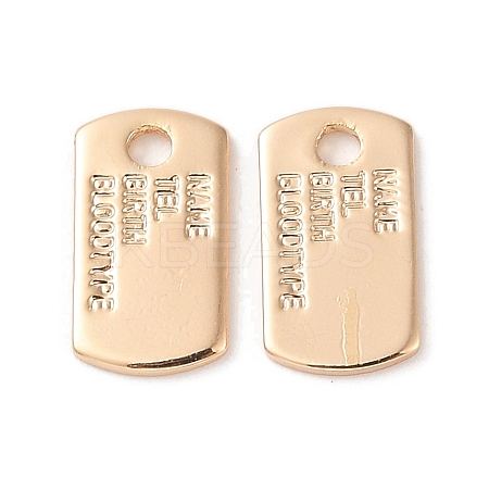 Brass Charms KK-G491-58G-1