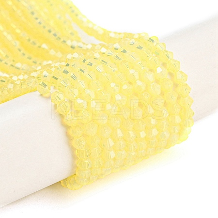 Baking Paint Transparent Glass Beads Strands DGLA-F029-J2mm-06-1