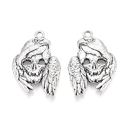 Rack Plating Tibetan Style Alloy Pendants PALLOY-N181-02AS-1