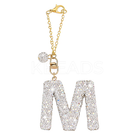 Polymer Clay Rhinestone Beads Penedant Decoration HJEW-PH02048-01-1