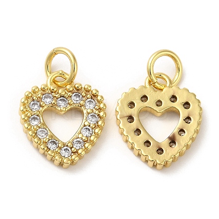 Eco-Friendly Brass Micro Pave Cubic Zirconia Pendants KK-M246-21G-1