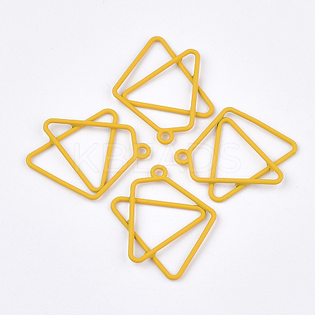 Spray Painted Alloy Pendants PALLOY-T067-18D-1