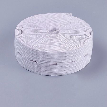 Buttonhole Flat Elastic Rubber Cord/Band EC-WH0007-01B-1