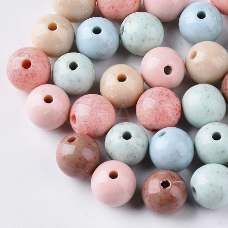 Antique Style Opaque Acrylic Beads X-SACR-N007-A-M-1