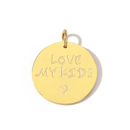 Mother's Day 304 Stainless Steel Pendants STAS-OY010-70G-1